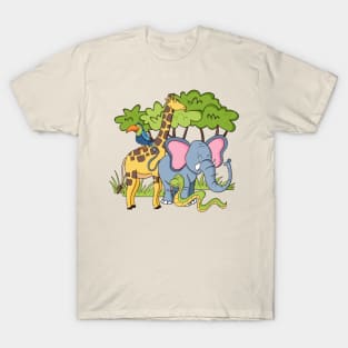 Hand Drawn Zoo Animals T-Shirt